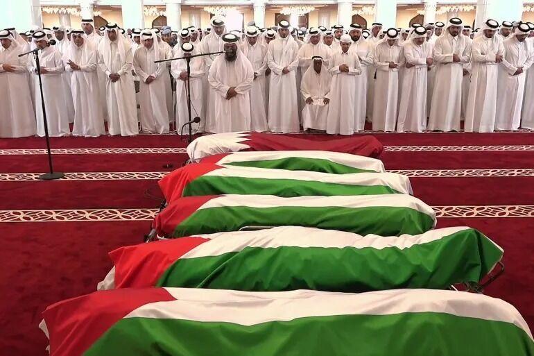 تشییع پیکر سران حماس پس از حمله اسرائیل در دوحه