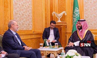 بررسی اوضاع منطقه در دیدار لاریجانی با بن‌سلمان