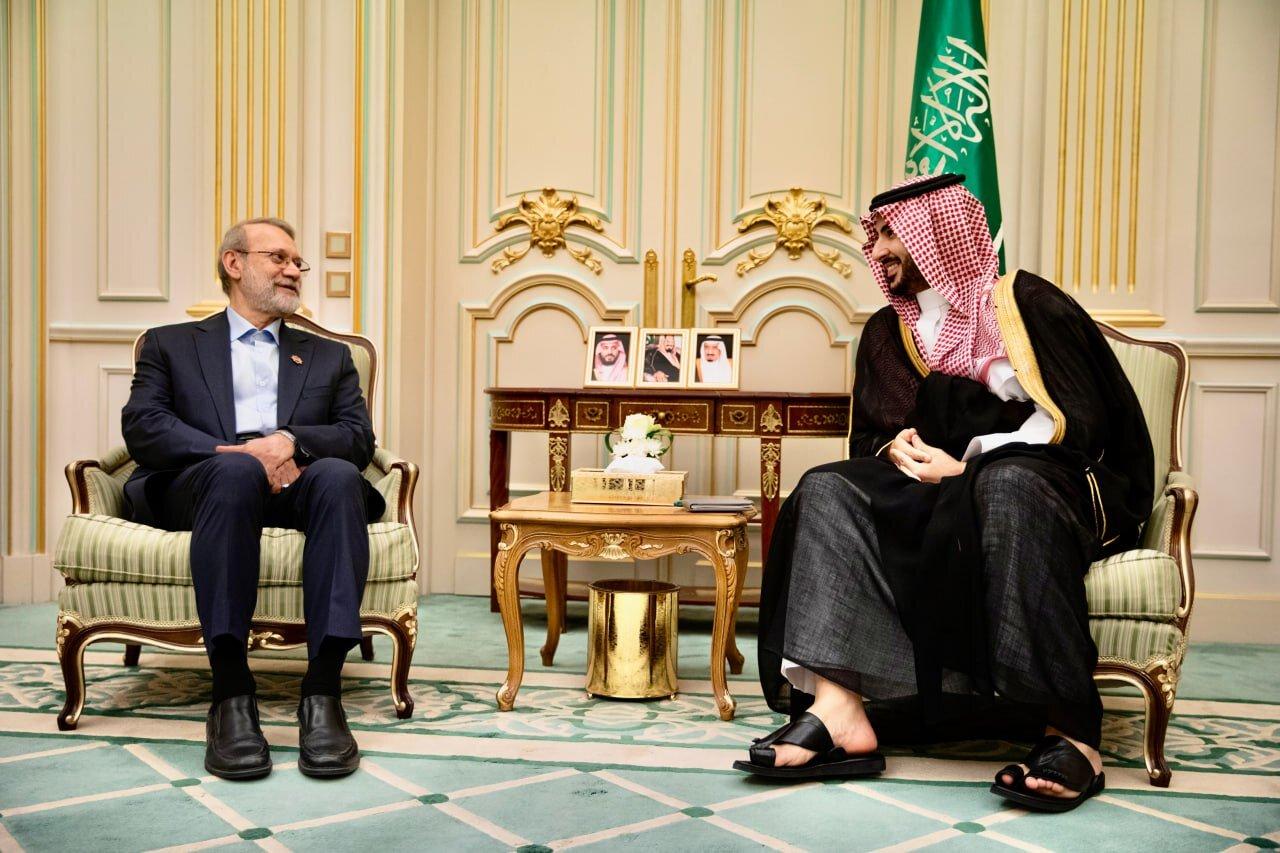 ببینید | پیغام مهم لاریجانی پس از دیدار با بن سلمان