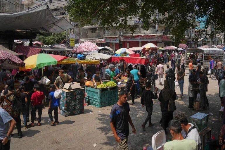 درباره تصاویر پررنگ و لعاب بازارها در غزه