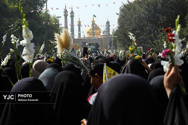 آئین استقبال از کاروان نمادین ورود حضرت فاطمه معصومه (س) به قم