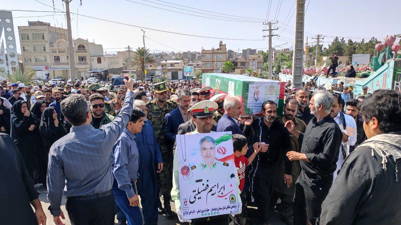 مراسم با شکوه تشییع سردار شهید «ابراهیم فضیلت» در زاهدان