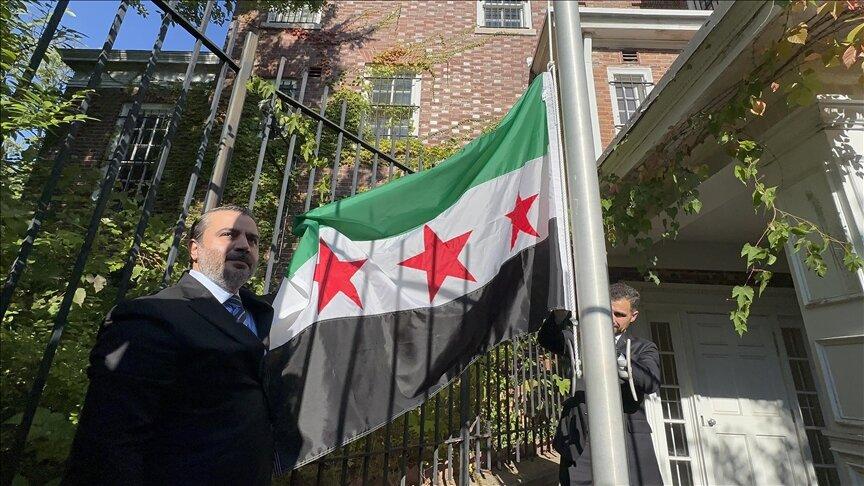 بازگشایی سفارت سوریه در آمریکا بعد از بیش از ۱۰ سال+ فیلم