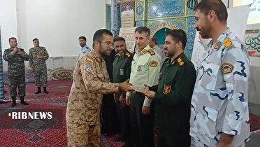 تجلیل از سربازان نمونه کیش در روز سرباز