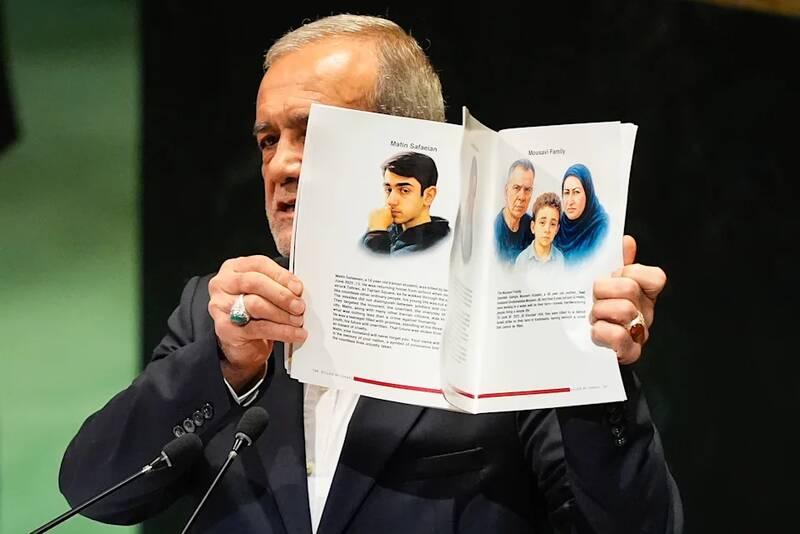 عصبانیت تلویزیون موساد از مواضع پزشکیان در سازمان ملل!