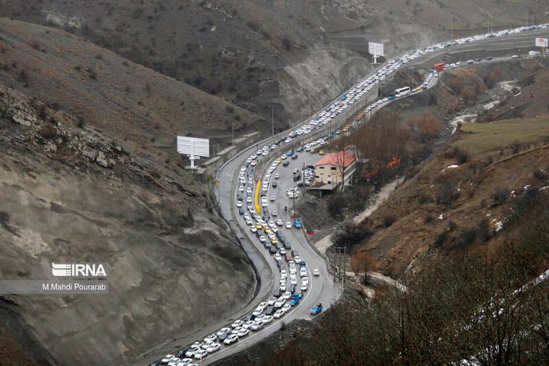 ترافیک سنگین در محورهای چالوس و هراز