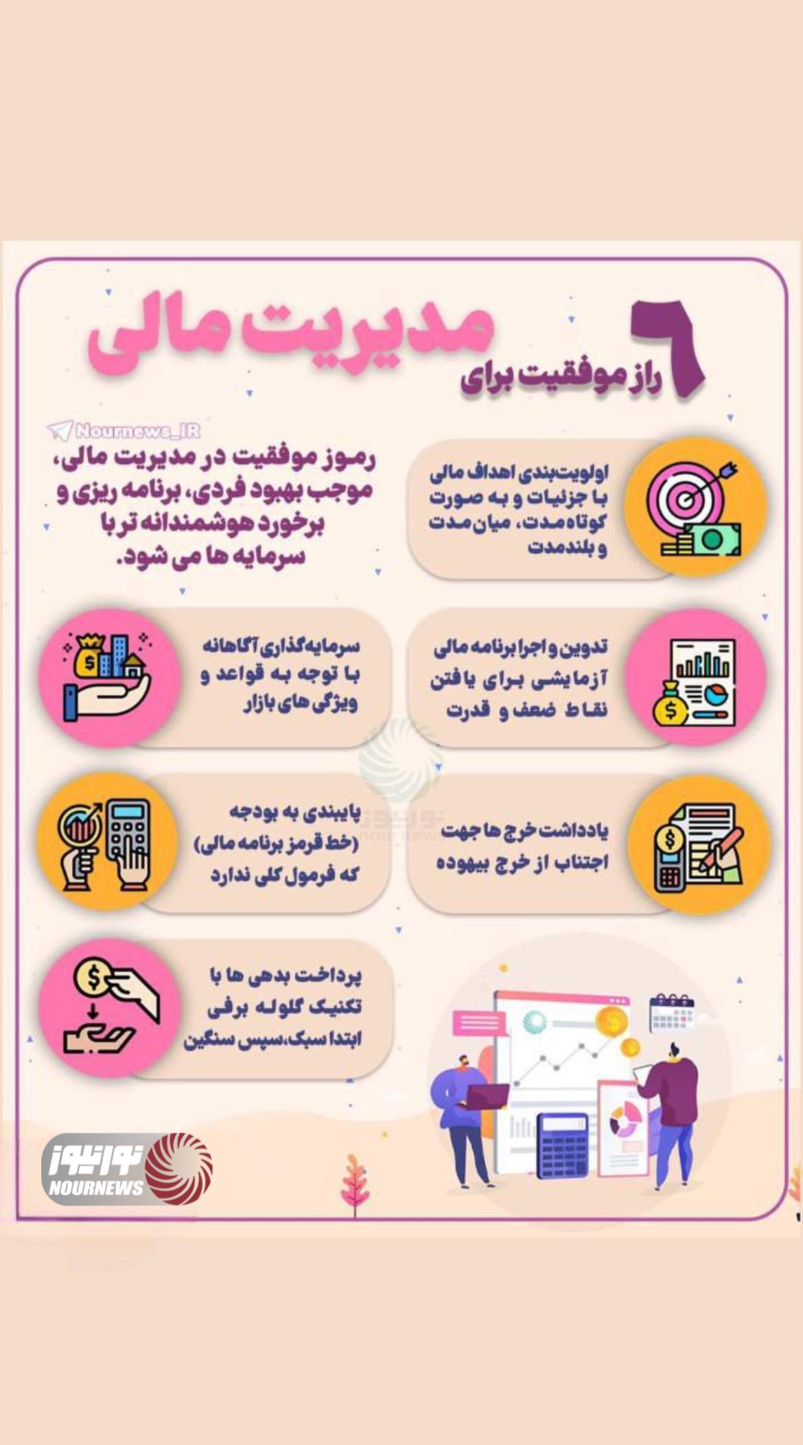 نوراینفو | 6 راز موفقیت برای مدیریت مالی