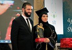 جولانی در مراسم فارغ التحصیلی همسرش حاضر شد (فیلم)