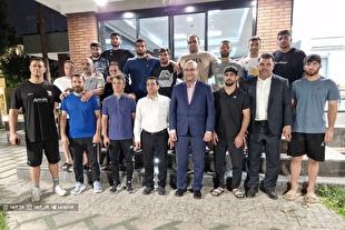 حضور دبیرکل کمیته ملی المپیک در اردوی تیم ملی کشتی فرنگی