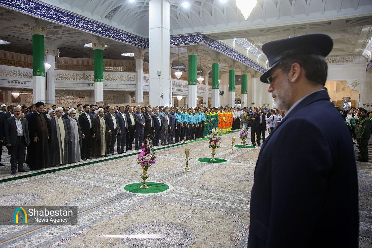 خطبه‌خوانی خادمان حرم در آستانه سالروز ورود بانوی کرامت به قم