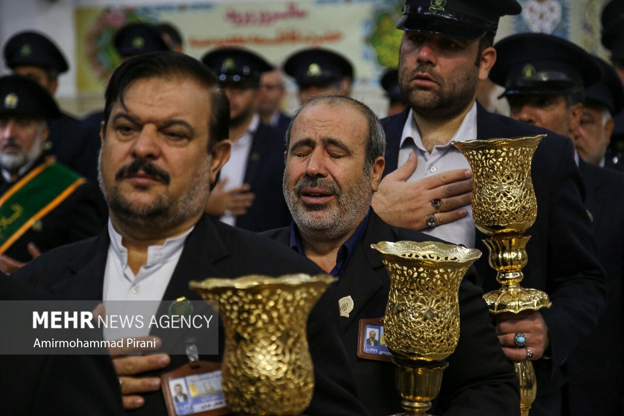 برگزاری آیین خطبه‌خوانی خادمان به مناسبت سالروز ورود بانوی کرامت به قم