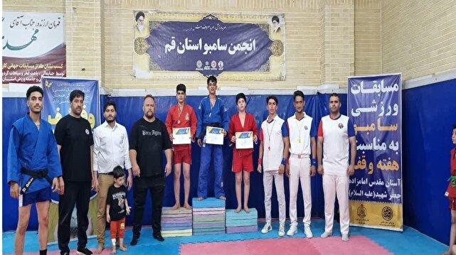 تصاویری از برگزاری مسابقات بین باشگاهی سامبو در قم به مناسبت هفته وقف